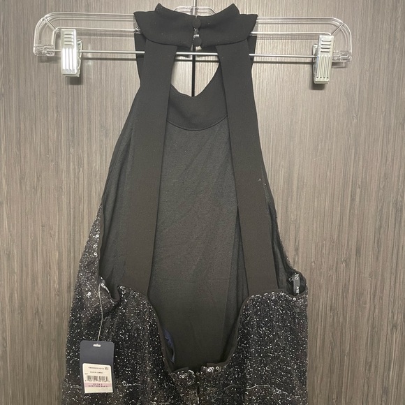 RACHEL Rachel Roy Black Sequin Jumpsuit Size: 6 - Picture 6 of 10